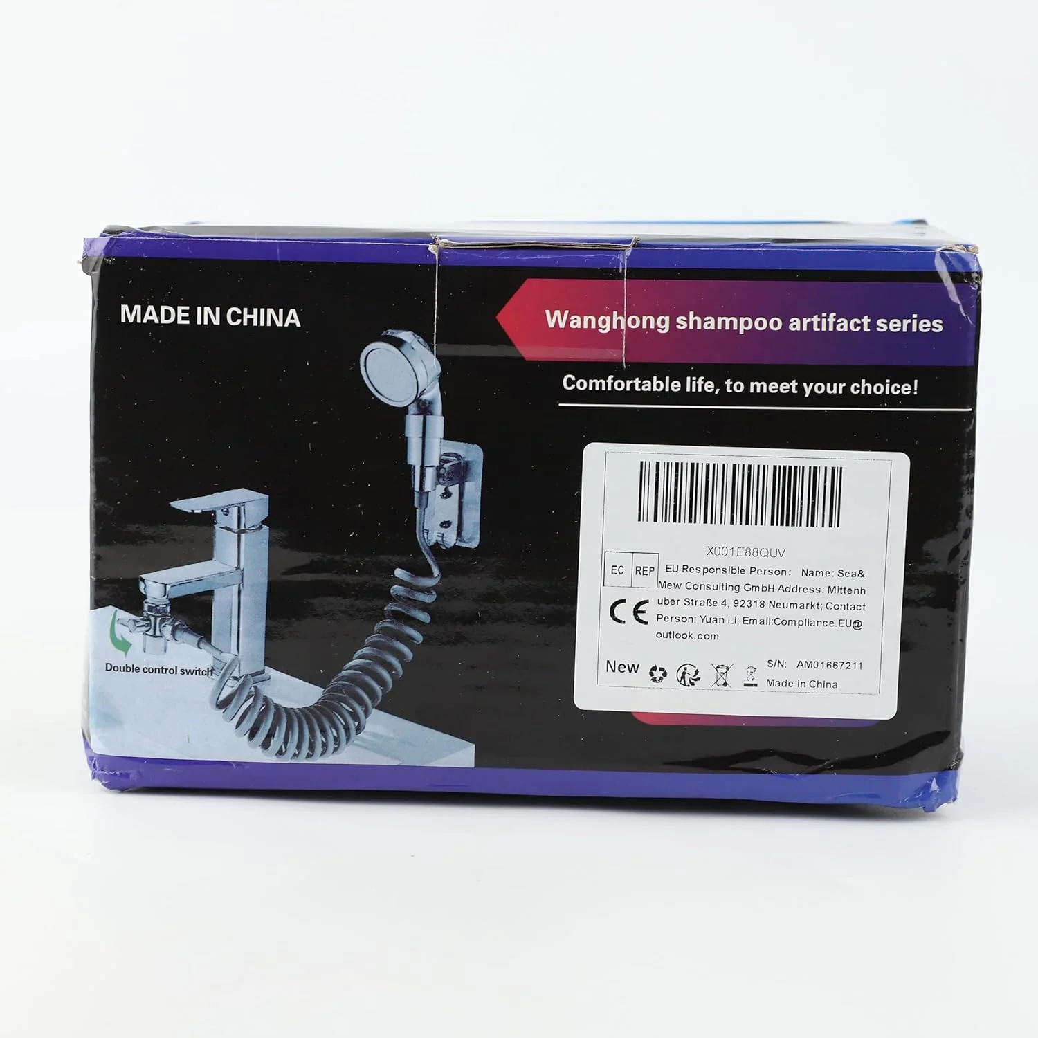 Ensemble Pommeau Douche pour Lavabo Douchette Adaptable sur Robinet Flexible de Robinet