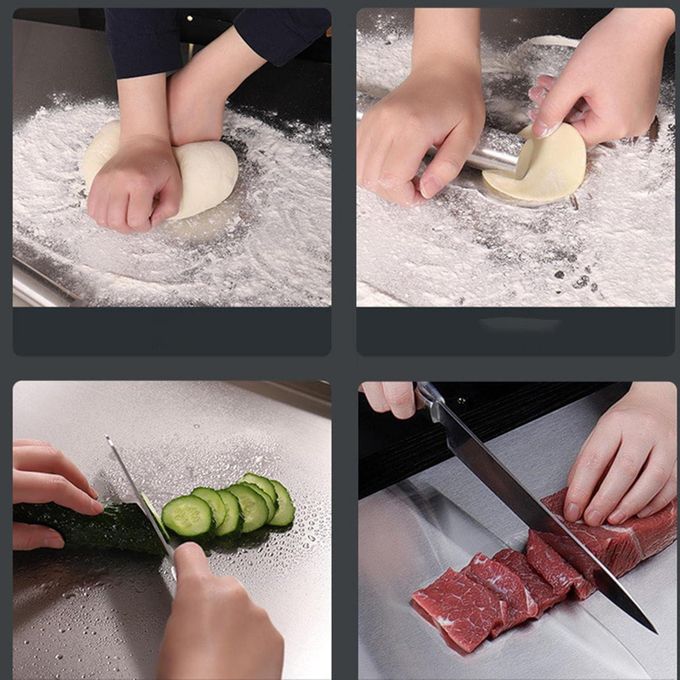 Planche à découper inox 40 × 30 cm