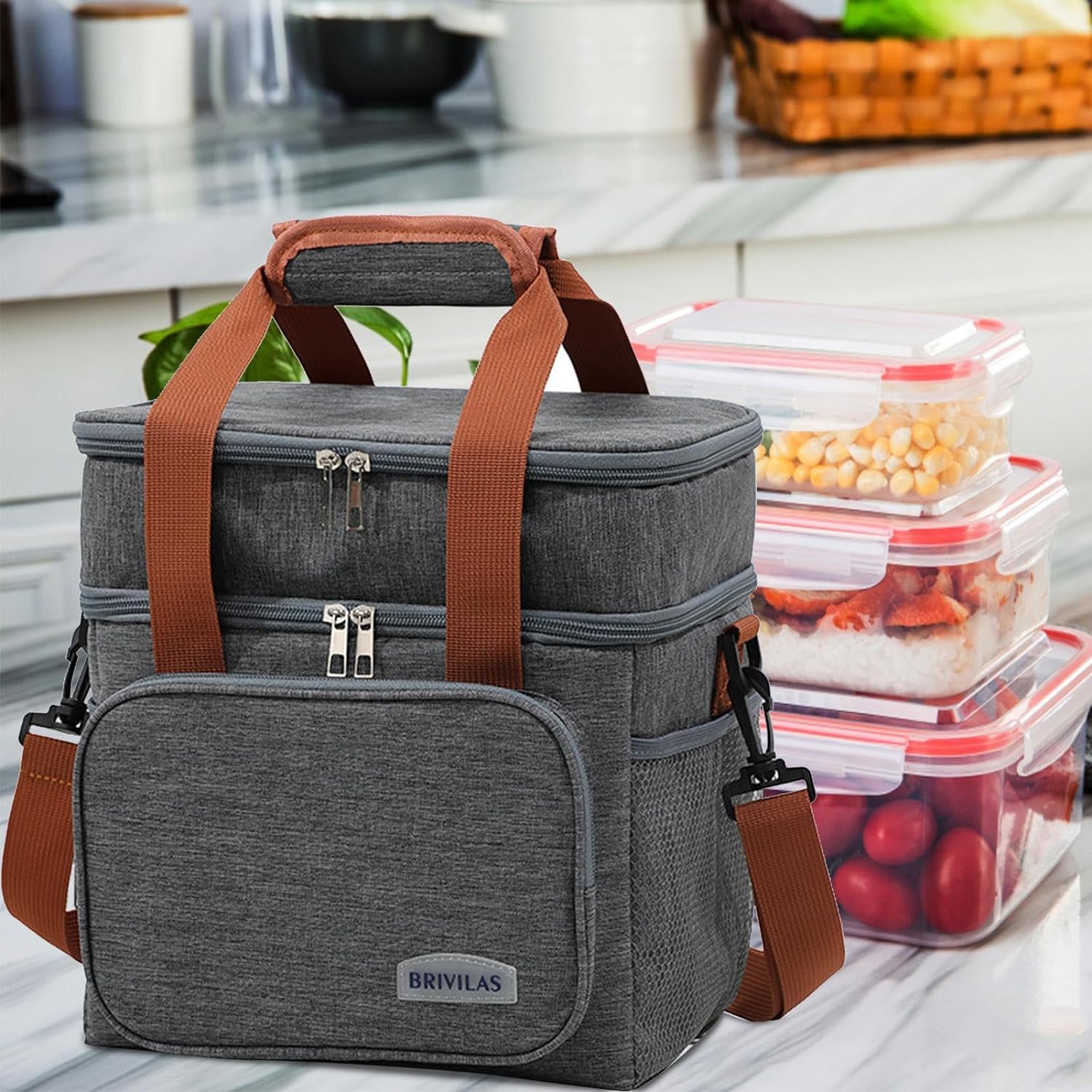 Sac isotherme repas avec compartiment extensible