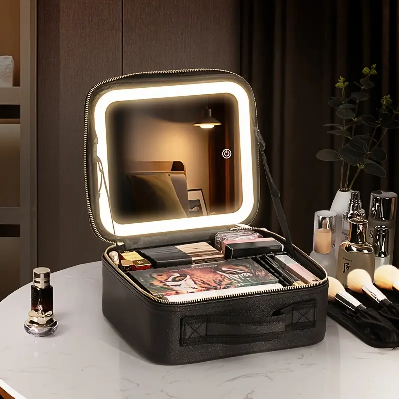 Sac organisateur de Maquillage  avec Miroir éclairé (Vide)
