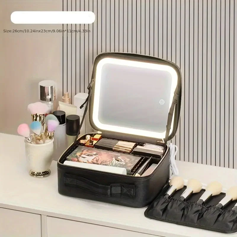Sac organisateur de Maquillage  avec Miroir éclairé (Vide)