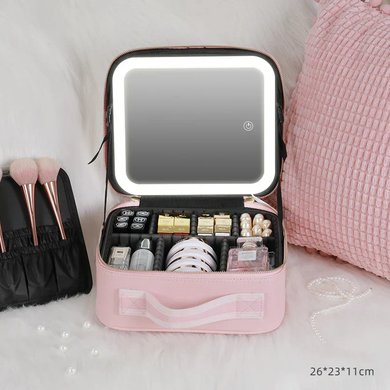 Sac organisateur de Maquillage  avec Miroir éclairé (Vide)